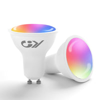 1 x RAW Customer Returns GY GU10 Alexa Lamp Smart RGBCW Light Bulbs, 7W 70W, 500lm, WiFi Alexa Light, Wifi LED Bulbs, Dimmable via App or Voice, Compatible with Alexa Echo Google Home, 2 Pack - RRP €18.14