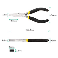 1 x RAW Customer Returns SPEEDWOX Duckbill Flat Tip Pliers for Jewelry Making Long Reach 5 Mini Precision Smooth Jaws Non-Slip Damping Grips Small Pliers Jewelry Repair - RRP €8.17