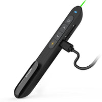 1 x RAW Customer Returns  Customize Key Function NORWII N76GBK Green Laser Pointer Presentation 100M, Wireless Presenter Rechargeable Presentation Clicker for Powerpoint, Supports Mac Hyperlink Volume - RRP €32.45