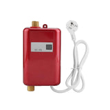 1 x RAW Customer Returns Mini Electric Instantaneous Water Heater, 220V 3800W Electric Water Heater with Digital Screen, Tankless Instantaneous Water Heater for Bathroom, Kitchen, Washing Machine Red  - RRP €79.99