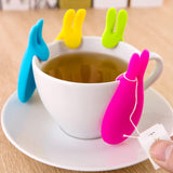 13 x Brand New SHERCHPRY Tea Bag Holder Rabbit Shape Silicone Tea Bag Hanger Cute Silicone Tea Bag Holder Cup Mug Clip Spoon Rest For Cup Mug Marker 5 Pieces - RRP €196.17