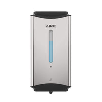 1 x RAW Customer Returns AIKE Soap Dispenser Automatic Stainless Steel, 1100 ml Commercial Soap Dispenser Wall Mounted with Viewing Window, IPX7 Waterproof, Model AK1206 - RRP €49.9