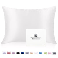 1 x RAW Customer Returns Silk Pillowcase 40x60, Ravmix Silk Pillowcases for Hair and Skin with Hidden Zipper, Both Sides Silk, Mulberry Silk Pillowcase 40x60, 1 Piece, Ivory - RRP €22.18