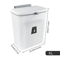 1 x RAW Customer Returns 9L Compost Bin, Lre Co. Kitchen Waste Bin Trash can with lid Small hanging container Countertop or under sink Smell proof trash Bio plastic storage bin White  - RRP €23.99