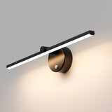 1 x RAW Customer Returns LANMOU LED dimmable bathroom mirror light with switch, modern 300 swivel bathroom mirror light LED 4000K 41 cm bathroom wall light for dressing table cabinet, black - RRP €46.37