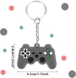 5 x Brand New BJH 6 Piece Set Gamepad Keychain Pendant Keyring for Car Keys, Bag, Backpack, Mobile Phone Gift, Red, Gray - RRP €108.0