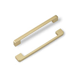 1 x RAW Customer Returns goldenwarm 10 pieces kitchen handles furniture handles gold kitchen cabinet handles zinc alloy furniture handles vintage door handles kitchen 160 mm hole spacing - RRP €40.33