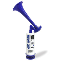 1 x RAW Customer Returns WOUMON Metal Fanfare Air Pressure, Air Horn Extremely Loud, Reusable Stadium Horn, Marine and Sports Pump Signal Horn Blue  - RRP €18.72