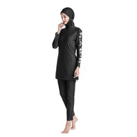 1 x RAW Customer Returns ABEUTY Muslim Swimsuit for Women Full Suit Plus Size Burkini Islamic Modest Print - RRP €40.33