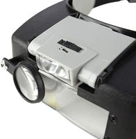 1 x RAW Customer Returns Head magnifier hands-free magnifier glasses magnifier with LED light jewelry magnifier, 1.5 3 8.5 10 lens Suitable for dentists, jewelers, stamps, glasses wearers - RRP €16.72