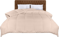 1 x RAW Customer Returns Utopia Bedding Quilted Duvet 220x260 cm, Bed Duvet 160 180, Nordic Filling 200 gr m in 100 Microfiber Beige  - RRP €32.4