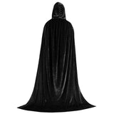 4 x Brand New ZYYRSS Halloween Velvet Capes, Unisex Full Length Hooded Capes with Hood Halloween Cosplay Costume Medium, Black  - RRP €56.44