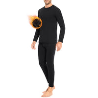 1 x RAW Customer Returns SIHOHAN Men s Thermal Underwear Set, Functional Underwear, Ski Underwear, Thermal Underwear Men Winter with Inner Fleece Black, M  - RRP €20.16