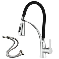 1 x RAW Customer Returns Heable kitchen faucet with 2 functions shower, kitchen faucet with pull-out shower, 360 rotating kitchen mixer tap black, kitchen sink faucet made of brass - RRP €73.99