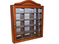 1 x RAW Customer Returns Display Case for Wall Wood and Glass Magnetic Closure 42 cm - RRP €92.14