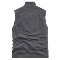 1 x RAW Customer Returns Oralidera Men s Outdoor Vest with Many Pockets Fishing Vest Safari Vest Hunting Vest Multifunctional Vest Leisure Sleeveless Jacket Lightweight Summer Vest, A-Gray, L - RRP €35.09