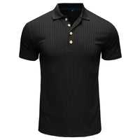 1 x Brand New Men s Polo Shirts Short Sleeve Men s Short Sleeve Breathable Summer Slim Fit Men s Shirts Short Sleeve Casual Shirt Golf T-Shirt Black M - RRP €27.6