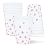 1 x Brand New Party Cups 12 pcs. Paper Cups Rose Gold Foil Party Cups Party Tableware - RRP €8.98