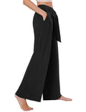 1 x RAW Customer Returns Tapata women s wide leg pants elegant with pockets high waist tailored yoga pants, tall long regular petite for everyday wear elegant pants black, S - RRP €40.33