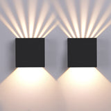 1 x RAW Customer Returns Elitlife Pack of 2 Outdoor Wall Lights Outdoor Wall LED Wall Light Outdoor Wall Lamp Waterproof IP65 Indoor Wall Light Wall Lighting for Hallway Path Porch Bedroom Warm White Black  - RRP €36.99