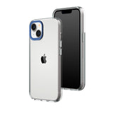 1 x RAW Customer Returns RhinoShield Crystal Clear Case compatible with iPhone 14 13 Advanced yellowing resistance, high transparency, customizable and transparent protective case - Cobalt Blue Camera Ring - RRP €37.99