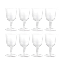 1 x RAW Customer Returns NUOBESTY 12pcs Plastic Wine Glasses Party Disposable Cups Plastic Stemware Wine Glasses Cups - RRP €17.8