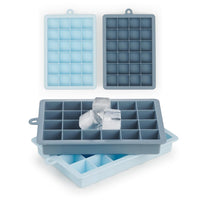 1 x RAW Customer Returns Blumtal 2x24 silicone ice cube tray cube 2.6cm - ice cube container cube size M, BPA free, easy to remove ice cubes, Grey Blue - Light Blue - RRP €10.34