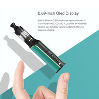 1 x RAW Customer Returns VAPTIO Cosmo Plus Kit Starter Kit 1500 mAh 35 W Electronic Cigarette with 2.0 ml Tank 0.7 Ohm 1.6 Ohm Coil, No E Liquid No Nicotine Black  - RRP €39.9