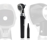 1 x RAW Customer Returns Scian Otoscope, Fiber Optic Ear Scope Otoscope with LED Light, Lightweight Portable Diagnostic Ear Care Checker Kit for Children, Adults, Pets Dark Black  - RRP €38.3