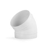 1 x RAW Customer Returns Pipe elbow 90 45 degrees, ventilation round pipe elbow connector for pipes 100 125 150 mm, plastic PS ventilation duct, matching pipe connector, connector for ventilation systems - RRP €13.39