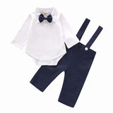 1 x RAW Customer Returns Gajaous Baby Boys Christening Suit Gentleman Clothing Sets Toddler Boys Long Sleeve Tie Wedding Suit for Spring Autumn - RRP €24.99