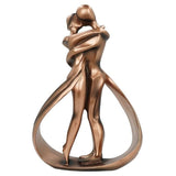 1 x RAW Customer Returns YGMXZL Resin Couple Kiss Desktop Ornament, Couple Hug Statue Decoration, Creative Lovers Romance Sculpture, Kiss Lover Statue for Bookshelf Table Decoration - RRP €29.23