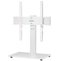 1 x RAW Customer Returns BONTEC TV stands TV stand swiveling for 26-55 inch LCD LED OLED plasma flat curved TVs up to 45 kg, height adjustable stable Max.VESA 400x400, white - RRP €37.37