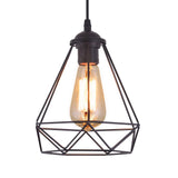 1 x RAW Customer Returns Vintage Pendant Light Hanging Lamp Cage Hanging Lamp, E27 Lamp Socket Type, Retro Lampshade Light for Kitchen, Bar, Living Room - RRP €18.98