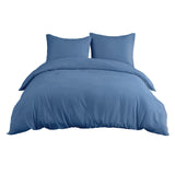 2 x Brand New HMFSXKR Bedding Set Soft and comfortable duvet cover and pillowcase breathable microfiber down zipper smoke blue, 220x230cm  - RRP €47.56