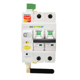 1 x RAW Customer Returns Smart WIFI Circuit Breaker, 2P 230V 30mA 6000A, Automatic Reset, TUYA App, Occupies 3 DIN Modules, WiFi Antenna included 2P 32A 30mA 6kA  - RRP €50.62