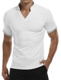 1 x RAW Customer Returns KUYIGO Men s Short Sleeve Polo Shirts Basic Design Cotton Shirts Slim Fit Casual M White - RRP €25.99