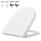 1 x RAW Customer Returns Rainsworth Nano Glaze Toilet Lid Form D, Urea Formaldehyde Toilet Seat With Soft Close, Ergonomically Designed Antibacterial Toilet Seat, Universal White Toilet Seat - RRP €40.33