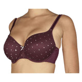 1 x RAW Customer Returns Selene Dalia Underwire Bra, Multicolor Burgundy , 115 Manufacturer Size D.115 for Women - RRP €20.83