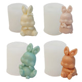 1 x RAW Customer Returns Pack of 4 Easter rabbit silicone molds, candles, silicone mold, casting mold, rabbit candle molds, silicone Easter bunny silicone mold for candle making, soap mold, chocolate cake decoration - RRP €19.15