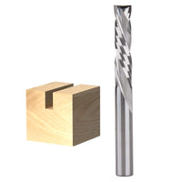 1 x RAW Customer Returns Sinoprotools spiral groove cutter 8mm shaft solid carbide end mill 45 mm cutting length spiral cutter CNC cutter for router compression cutter two-edged for wood 2 2 flutes  - RRP €33.26