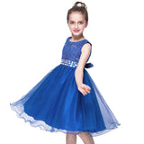 1 x Brand New SXSHUN Dresses Girls Princess Dress Tulle Costume Party Dress Pageant Lace Sleeveless Cocktail Dress with Embroidered Sequins, Orange, 98 - RRP €14.11