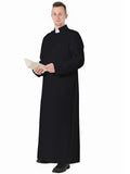 1 x RAW Customer Returns GraduatePro Priest Pastor Cassock Clergy Vestment Single Breasted Pulpit for Church Activities Roman Black - RRP €46.78