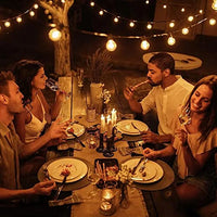 1 x RAW Customer Returns SUWIN 150FT LED Fairy Lights Outdoor, 45M G40 Fairy Lights Outdoor Power, Waterproof Garden Fairy Lights Bulbs Outdoor with 75 2 Warm White Lamps for Party Patio Bistro Outdoor Area - RRP €85.99