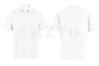 1 x RAW Customer Returns Men s Short Sleeve Linen Shirts Hawaiian Guayabera Shirt Button Down Casual Summer Beach Shirts Tops, White, XL - RRP €20.16