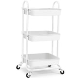 1 x RAW Customer Returns KINGRACK Storage Cart, 3 Tier Rolling Cart, Multipurpose Storage Organizer, Trolley with Handles, Multipurpose Cart with Locking Wheels, Serving Cart for Home, Office, Kitchen, Bathroom... - RRP €35.99