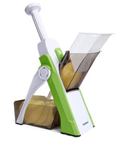 1 x RAW Customer Returns SupMakin Vegetable Cutter, Once for All Adjustable Vegetable Slicer Genius Mandoline Vegetable Slicer Potato Cutter Onion Cutter Green - RRP €38.99