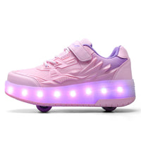 1 x RAW Customer Returns Boy Girl Shoes Children s Shoes with Wheels LED Luminous Shoes Outdoor Sports Shoes Flashing Shoes Skateboard Shoes Sneakers Gift for Birthday, Party, Christmas - RRP €52.99