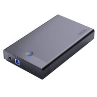 1 x RAW Customer Returns SSK 3.5 Hard Drive Enclosure, USB 3.0 to SATA HDD Caddy for 2.5 3.5 inch SATA SSD HDD up to 20TB, Tool-Free External Hard Drive Enclosure Reader, Support UASP Trim - RRP €25.2