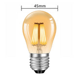 2 x RAW Customer Returns kuyamilay 8W G45 E27 LED light bulb, LED filament bulbs, 2700 K warm white LED bulb, retro amber glass LED lamp for decoration, pack of 6 - RRP €40.94